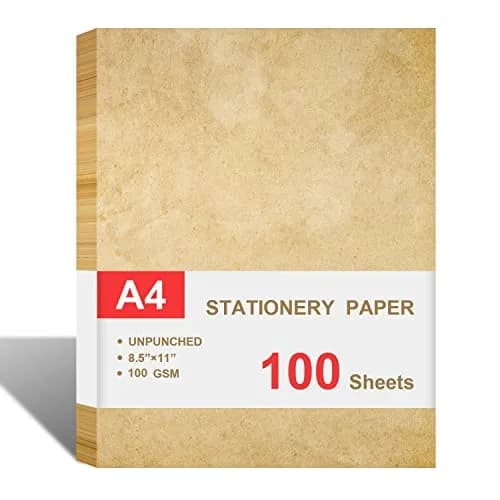 Cheericome Vintage Antique Letterhead Paper 100 Sheets (8.5" x 11" / 21.59cm x 27.94cm) thumbnail 1