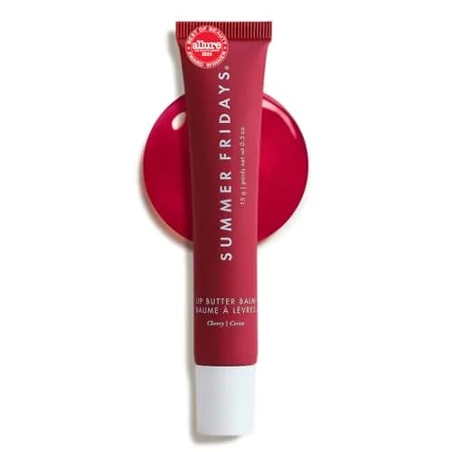 Summer Fridays Lip Butter Balm - Moisturizing Lip Gloss for Instant Shine + Sheer Color - With Nourishing Shea Butter - Vegan - Cherry (0.5 Oz) thumbnail 1