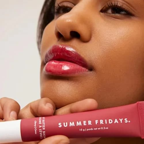 Summer Fridays Lip Butter Balm - Moisturizing Lip Gloss for Instant Shine + Sheer Color - With Nourishing Shea Butter - Vegan - Cherry (0.5 Oz) thumbnail 4
