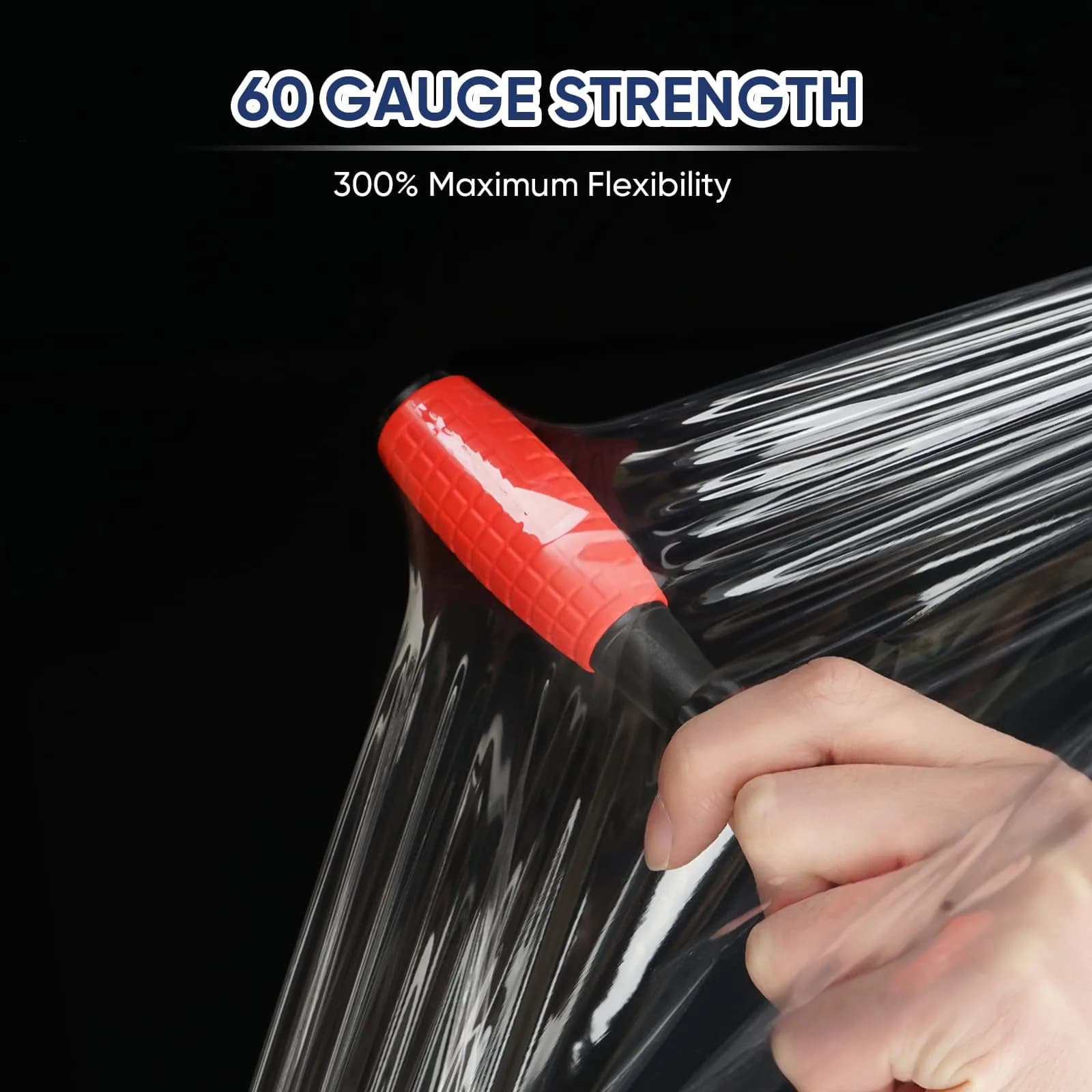 TICONN Clear Stretch Wrap Film Roll, 1000ft Industrial Strength 45.7cm (18 inch) Wide | Essential Packing Supply - 15-inch Width, 1 Pack - view 3