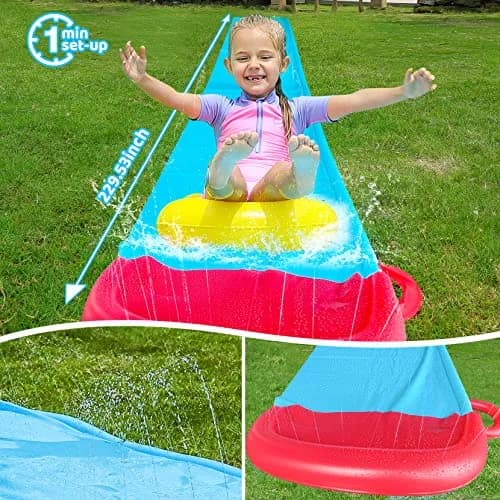 ELEMARA Inflatable Water Slides 19.1 ft | Backyard Water Fun for Kids & Adults thumbnail 2