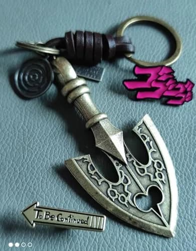 MYAROMA FINDINGS JoJo Adventure Arrow Head Keychain Antique Bronze Styling Leather Keychains thumbnail 3