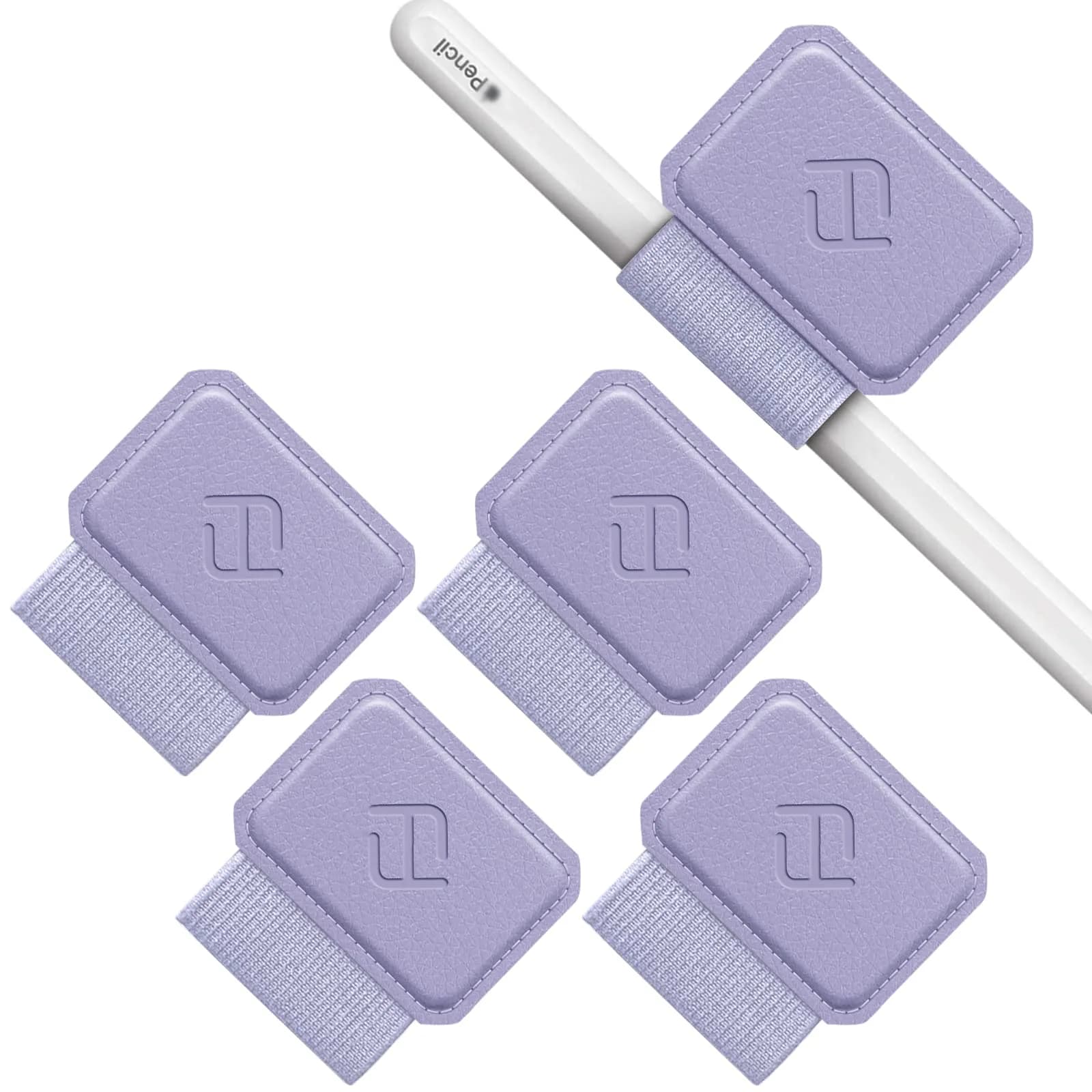 FINTIE 4 Pack Pen Loop Holder for Apple Pencil Pro, USB-C/1st/2nd Gen | Secure Elastic Loop for iPad Stylus — Lilac Purple