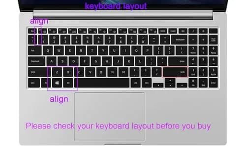 JuYuish Black Keyboard Skin for Samsung Galaxy Book 3/4/5 Pro 360 15.6" & 16" | US Layout thumbnail 2