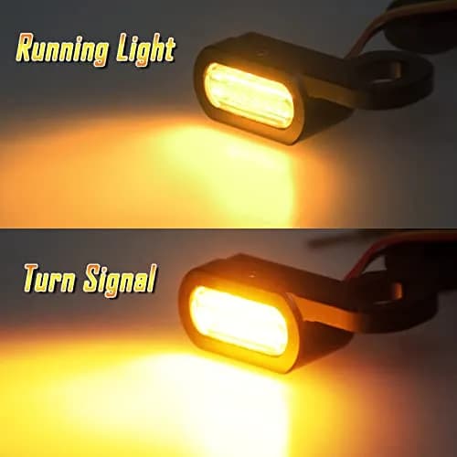 HCmotorku LED Turn Signal Running Lights for Harley Sportster 2004-2022, Front Indicators Blinker Lights with Smoked Lens (2-Pack, Black Housing) thumbnail 3