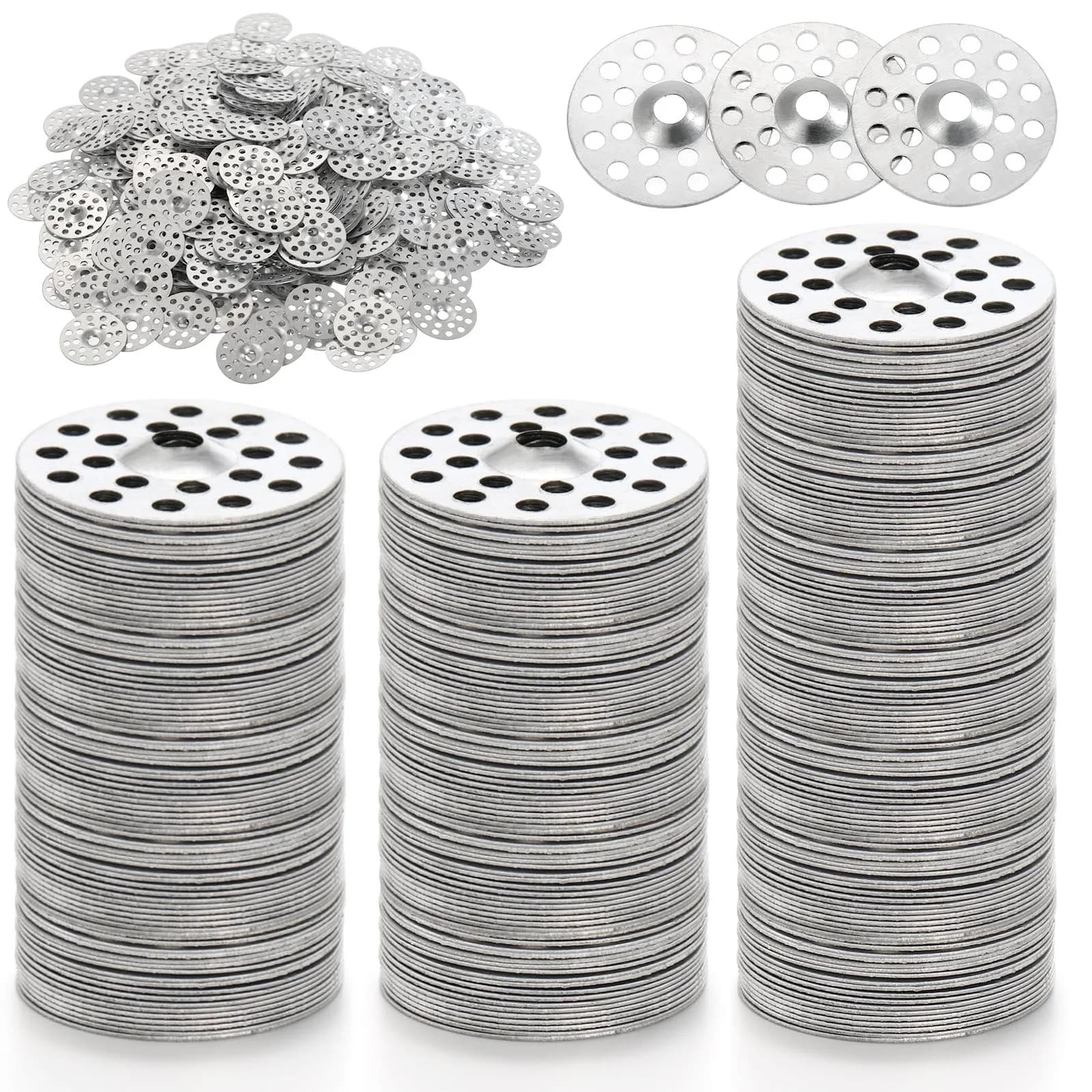 Peohud 600 Pcs 1 Inch Plaster Washers | Metal Washers for Screws Wall Ceiling Drywall Repair - main product image