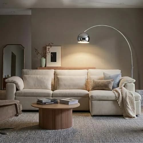 Brightech Olivia Floor Lamp - Chic Arc Lamp with Marble Base & LED Bulb for Living Room, Bedroom, Office - Chrome thumbnail 5