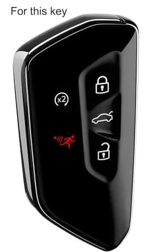 Berfea Silicone Key Fob Cover for VW Volkswagen MK8 Golf 8 GTI Skoda Octavia 3 Button Car Key | Transparent thumbnail 7