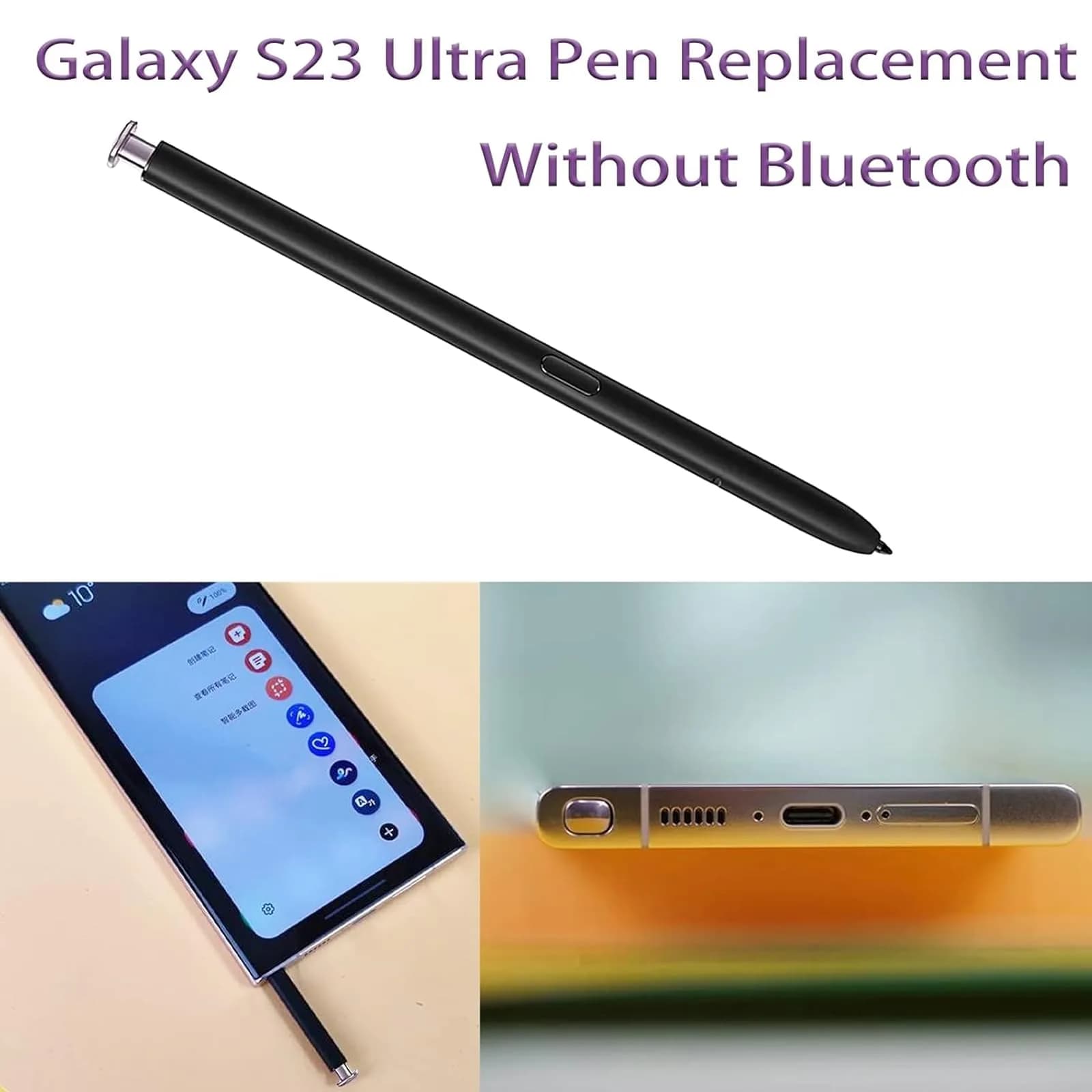 Dakexiong Stylus Pen Replacement for Samsung Galaxy S23 Ultra 5G | Purple, 8cm (0.3in) - view 2