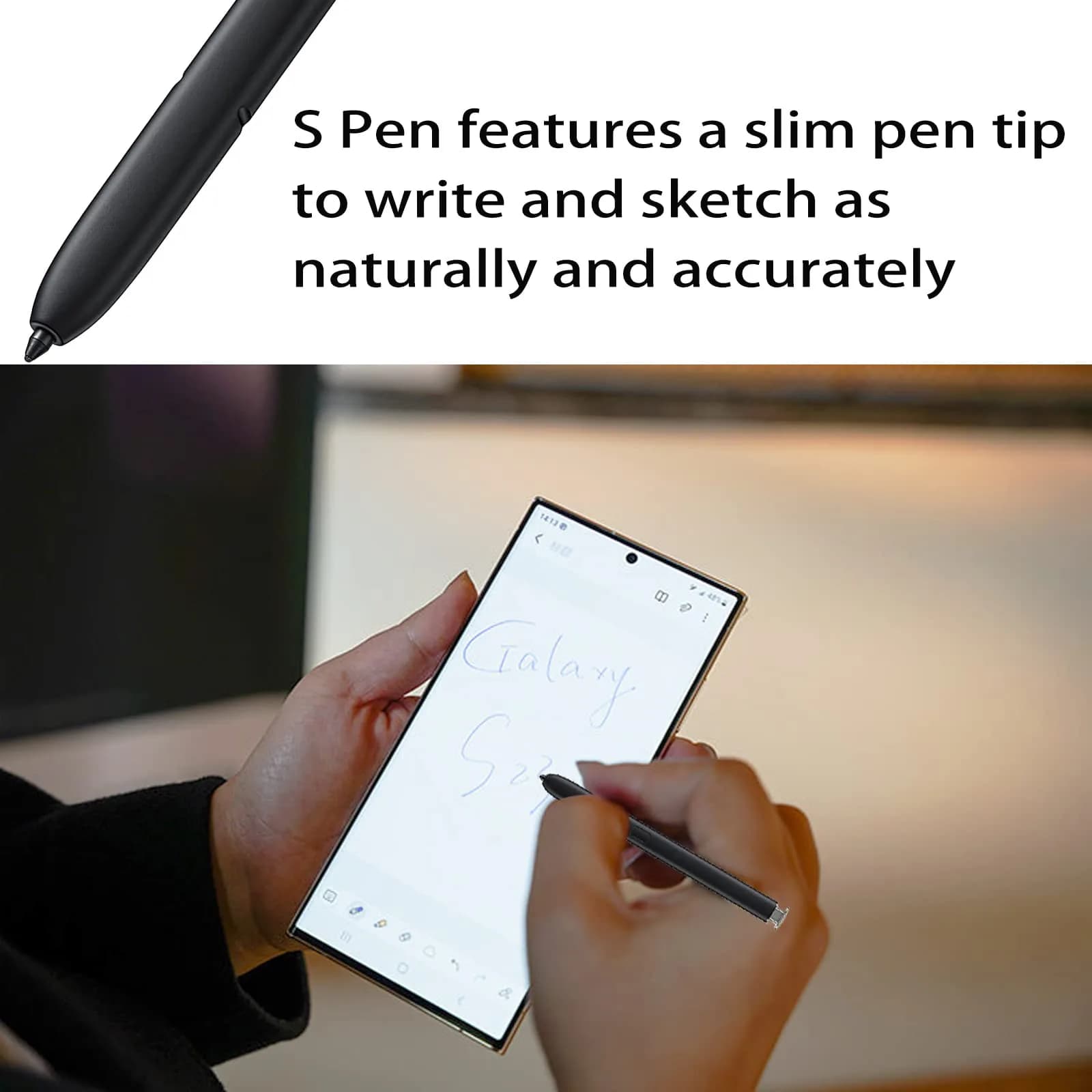 Dakexiong Replacement Stylus Pen for Samsung Galaxy S23 Ultra 5G (Cream White) | Precise Touch Control - view 4