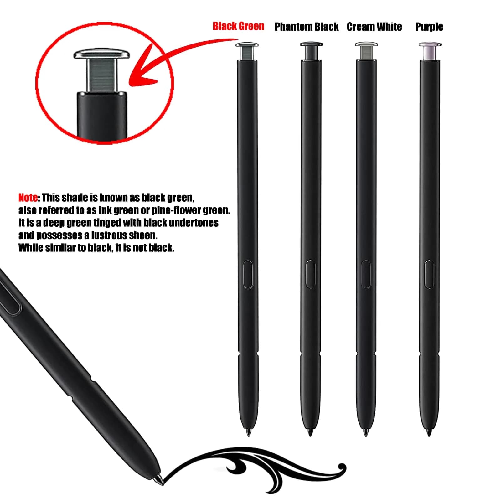 Dakexiong Stylus Pen Replacement for Samsung Galaxy S23 Ultra 5G (Green) | Precise Touch Control - view 2