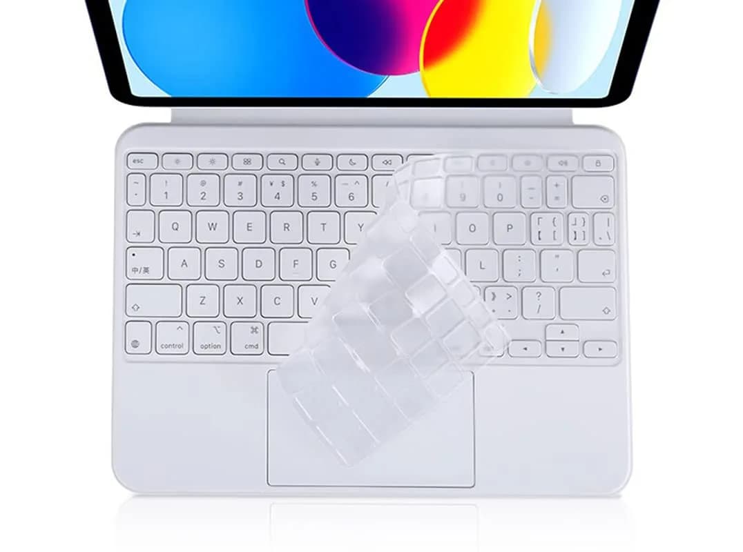 UHamn Ultra Thin Clear Keyboard Cover Skin Compatible with 2022 Apple iPad 10.9 inch & 2024 iPad Pro 11 inch | Waterproof & Washable — Clear -10.9