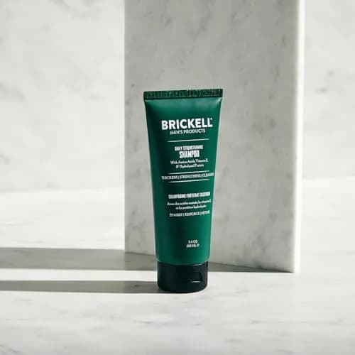 Brickell Men's Products Daily Strengthening Shampoo for Men, Mint & Tea Tree Oil 100ml (3.4oz) | Soothes Dry, Itchy Scalp thumbnail 2