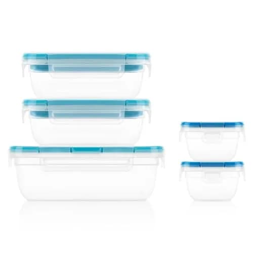Snapware Plastic Food Storage Set 5-Pack Mixed Sizes | Airtight Leak-Proof Containers thumbnail 1