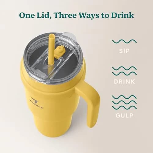 REDUCE 40 oz Stainless Steel Tumbler with Handle - 1183ml (40 fl oz) | Keeps Drinks Cold 24 Hrs thumbnail 5