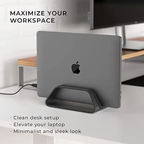 HumanCentric Vertical Laptop Stand for MacBook Pro & Air | Aluminium, 10.0 cm (3.94 in) Width thumbnail 3