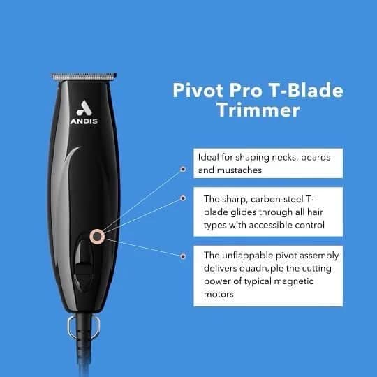 Andis Hair Trimmer & Clipper Set | PivotMotor, Stainless Steel Blades, Heavy-Duty Cord, Unisex thumbnail 4