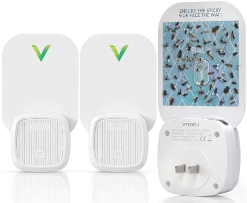 VEYOFLY Plug-in UV Gnat Trap with 2 Refills | Catches Fruit Flies, Mosquitoes & Moths Indoors thumbnail 1