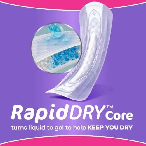 Always Discreet Adult Incontinence Pads for Women, Drier, 5 Drop Long Length, Heavy Absorbency, Pads for Bladder Control Management, Bladder Leaks, & Postpartum Pads, 156ct thumbnail 6