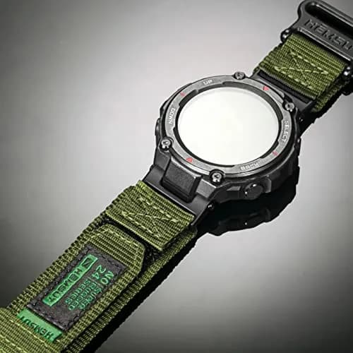 SMITHA Nylon Watch Band Compatible with Amazfit T-Rex Series | Heavy Duty Adventure Strap (44mm/48mm) thumbnail 3