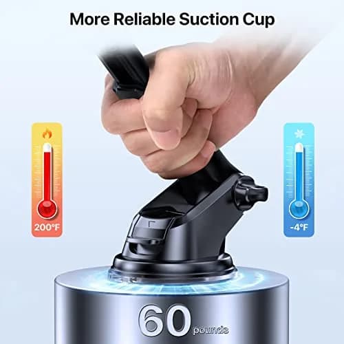 LOTUNY Universal Phone Mount for Car | Reliable Suction & Adjustable View (100-120 chars) thumbnail 4
