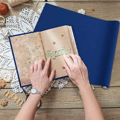 PerKoop Book Cloth 40x15 Inch Fabric Surface Dark Blue | Stylish & Durable for Bookbinding thumbnail 5