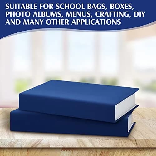 PerKoop Book Cloth 40x15 Inch Fabric Surface Dark Blue | Stylish & Durable for Bookbinding thumbnail 7