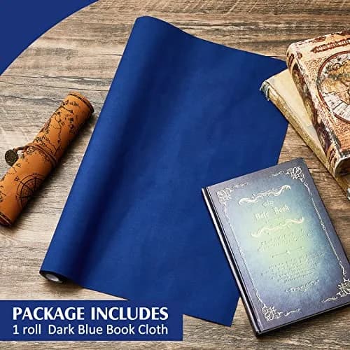 PerKoop Book Cloth 40x15 Inch Fabric Surface Dark Blue | Stylish & Durable for Bookbinding thumbnail 3