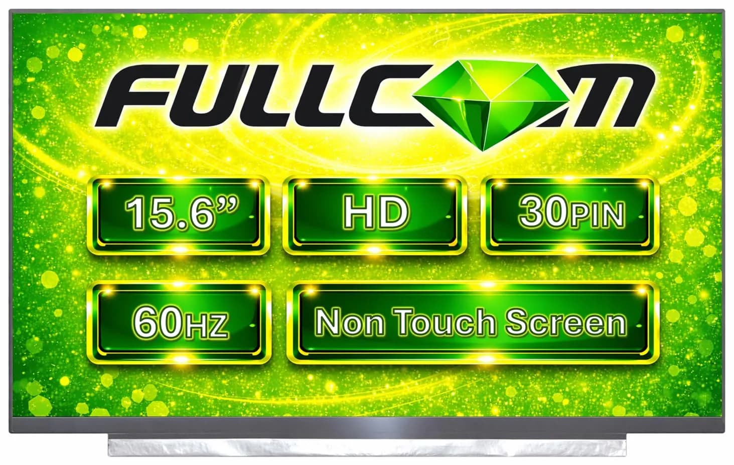 FULLCOM 15.6 Inch HD Laptop LCD Screen Replacement | NT156WHM-N34/N35/N44, 1366x768, 30 Pin, Matte - main product image