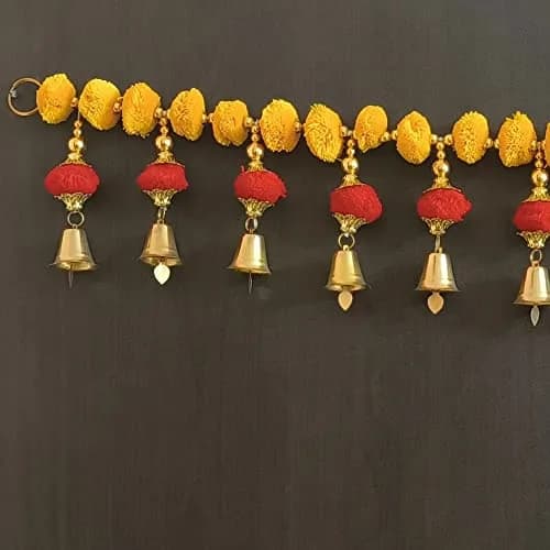 MYGIFTYSHOP Handmade Moti Latkan Bandarwal Toran 102cm (40 Inch) | Auspicious Door Hanging for Festivals & Home Decor thumbnail 2