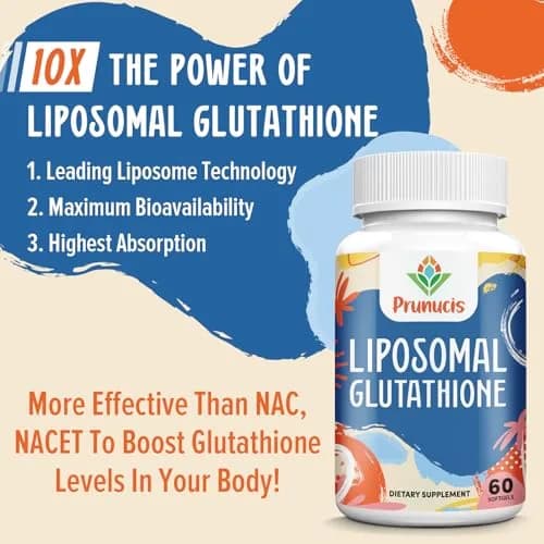 Prunucis Liposomal Glutathione 180 Softgels | High Absorption & Antioxidant Support thumbnail 4