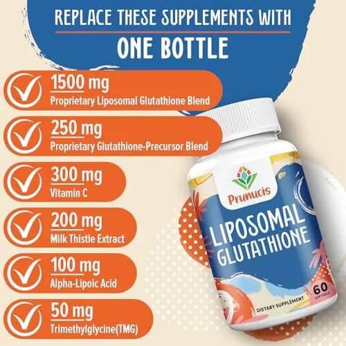 Prunucis Liposomal Glutathione 240 Softgels | High Absorption & Antioxidant Support thumbnail 5
