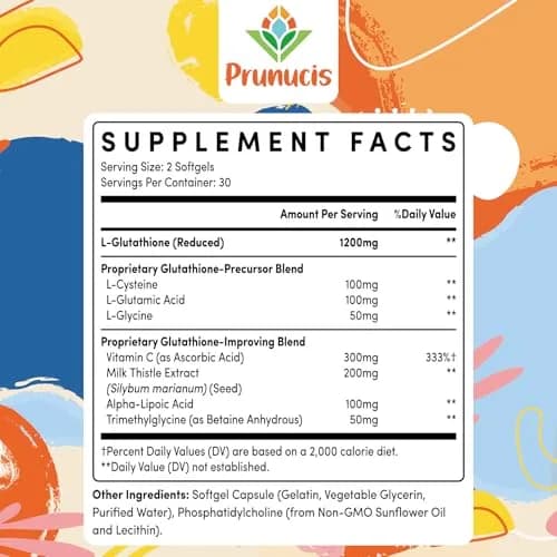 Prunucis Liposomal Glutathione 240 Softgels | High Absorption & Antioxidant Support thumbnail 2
