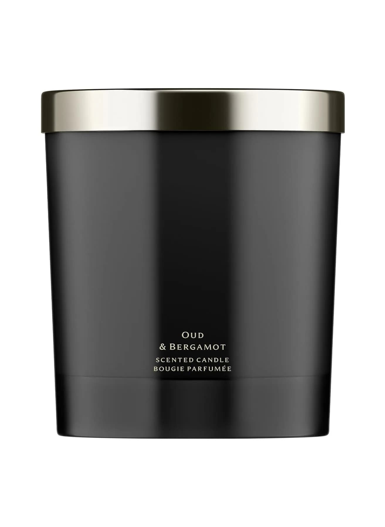 Jo Malone Oud & Bergamot Home Scented Candle, 200 Gram | Rich Oud & Bergamot Fragrance for Elegant Ambiance — Black