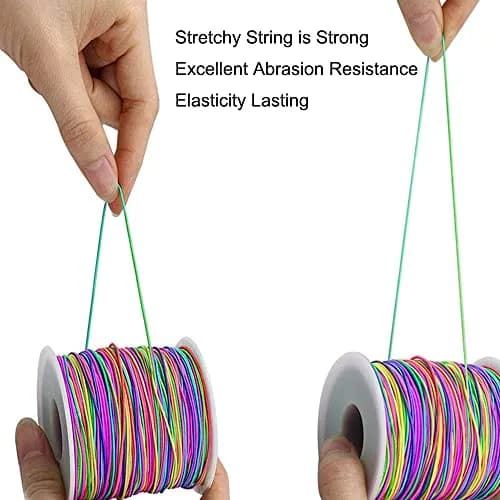LUSTEMBER Rainbow Elastic Beading Cord 1mm, 330 Feet (100m) | Sturdy & Flexible for Jewelry Making thumbnail 5