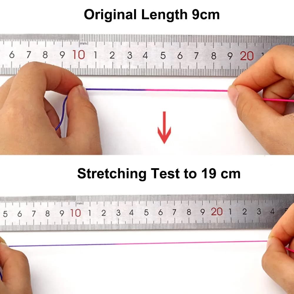 LUSTEMBER Rainbow Elastic Beading Cord 1mm, 330 Feet (100m) | Sturdy & Flexible for Jewelry Making - view 4