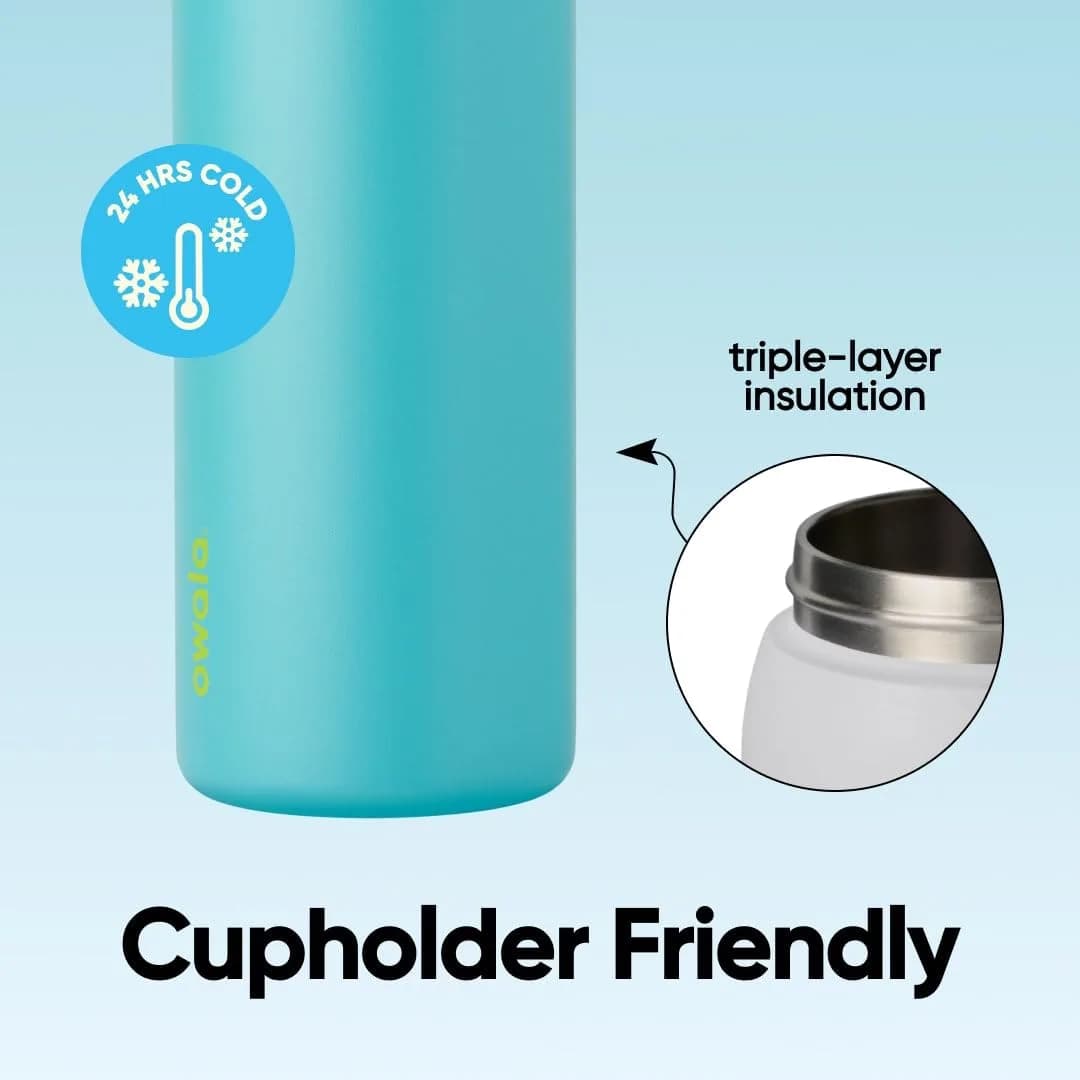 Owala FreeSip Insulated Stainless Steel Water Bottle 32 oz Summer Sweetness | Keeps Drinks Cold 24 Hours - view 4