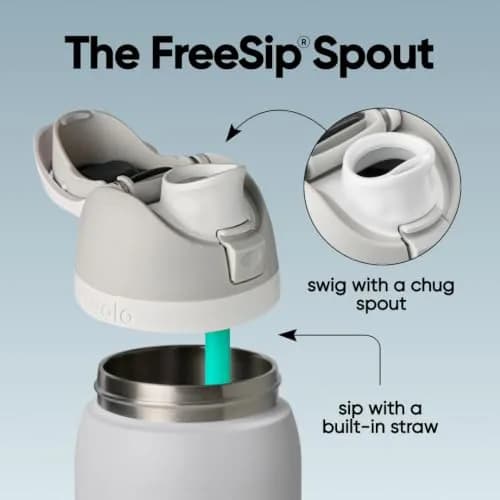 Owala FreeSip Insulated Stainless Steel Water Bottle 32 oz (946ml) Denim | Keeps Drinks Cold 24 Hours thumbnail 2