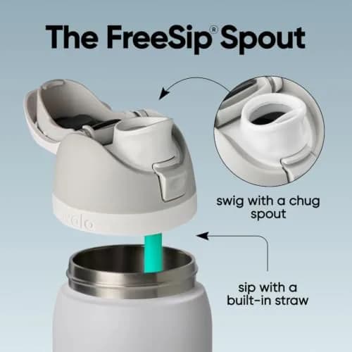 Owala FreeSip Stainless Steel Water Bottle 40 oz Denim | Insulated, Locking Lid, Built-in Straw thumbnail 2
