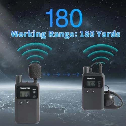 AGJ Wireless Tour Guide System, 1 Transmitter 15 Receivers, UHF 902-928 MHz | Long Range, Rechargeable, Easy Operation thumbnail 9