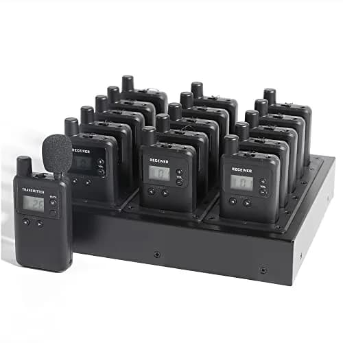 AGJ Wireless Tour Guide System, 1 Transmitter 15 Receivers, UHF 902-928 MHz | Long Range, Rechargeable, Easy Operation thumbnail 2