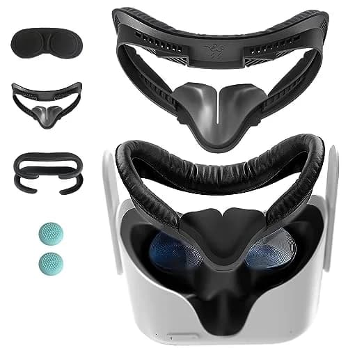 Hanpusen 6-in-1 VR Face Pad Set for Oculus Quest 2 | 1832 x 1920 Resolution, 90Hz Refresh Rate thumbnail 1