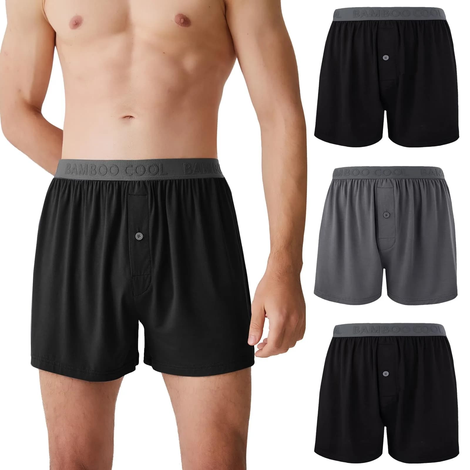 BAMBOO COOL Men's Boxer Shorts, XX-Large | Soft Breathable Loose Underwear for Daily Comfort