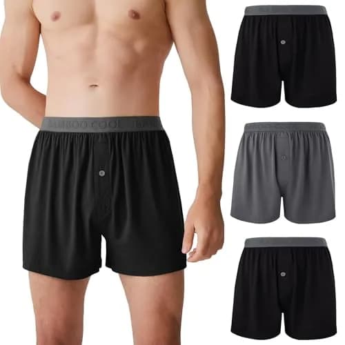BAMBOO COOL Men's Boxer Shorts, XX-Large | Soft Breathable Loose Underwear for Daily Comfort thumbnail 1
