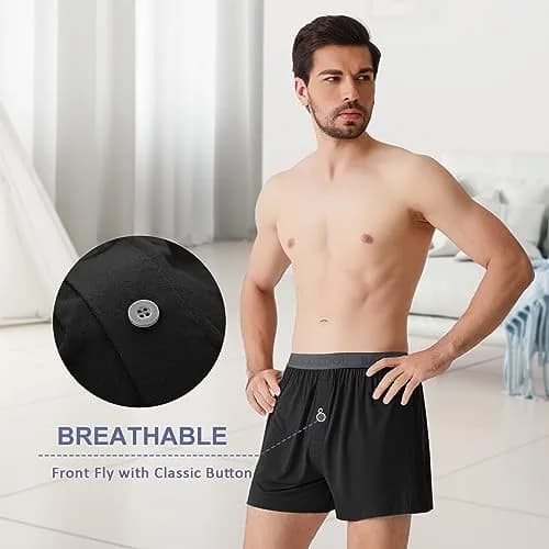 BAMBOO COOL Men's Boxer Shorts, XX-Large | Soft Breathable Loose Underwear for Daily Comfort thumbnail 4