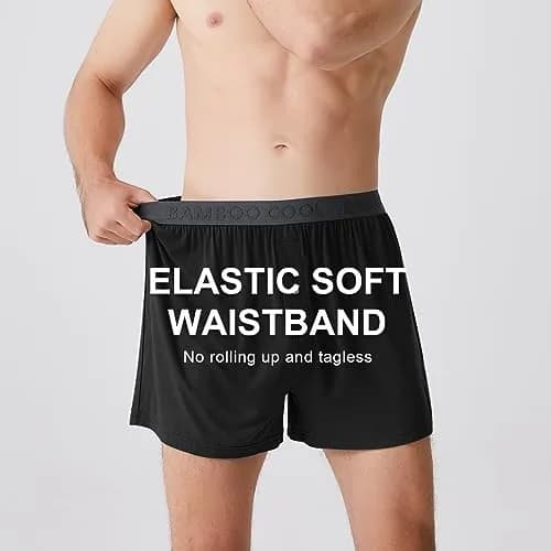 BAMBOO COOL Men's Boxer Shorts, XX-Large | Soft Breathable Loose Underwear for Daily Comfort thumbnail 3