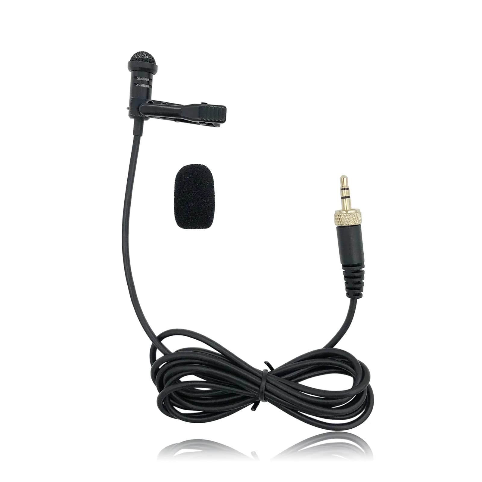PDEEY Lavalier Microphone Replacement for Sennheiser Wireless Transmitter, 1.5m (5 ft) Cable, 3.5mm TRS Screw-On Plug | Omnidirectional Lapel Mic for YouTube, TikTok, Podcasts - main product image