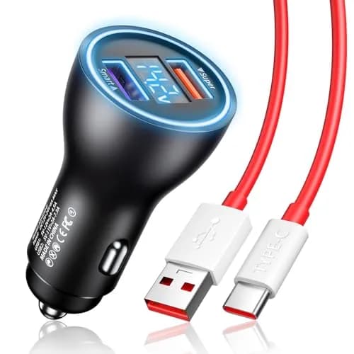 ASKUBSKU Car Charger for SuperVooc 100W 80W | Fast Charging for OnePlus 13 15 13R 12R 12 11 thumbnail 1