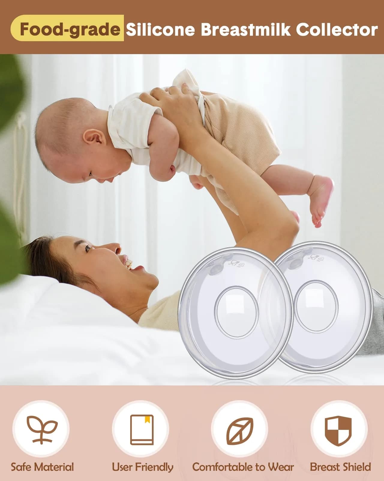 Lictin Breast Milk Collector & Nipple Shields, 60ml Capacity | USA-Imported for Breastfeeding Moms - view 7