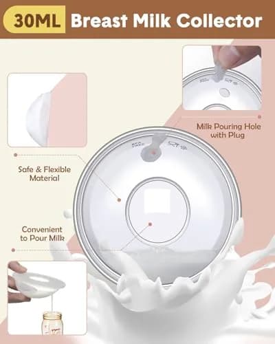Lictin Milk Collector Catcher for Breastmilk - Breast Shells Milk Catcher (60ml / 2 Count) thumbnail 3
